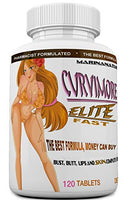 CURVIMORE Elite Fast Our Most Advanced Natural Breast Enlargement, Butt Enhancement, Bust Enhancement Lip Plumping & Skin Tightening Pills  Fuller Breasts, Booty & Brazilian Butts. 120 Tablets