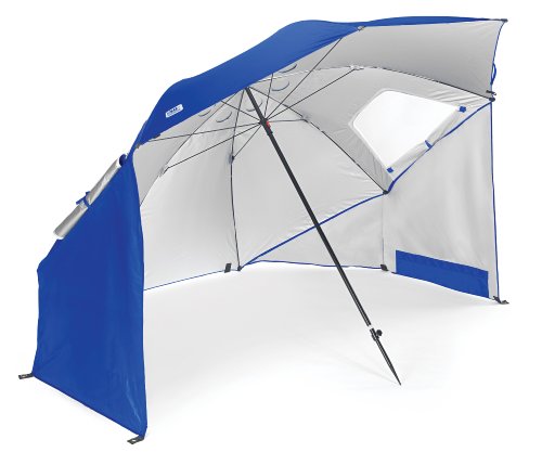 Sport-Brella Vented SPF 50+ Sun and Rain Canopy Umbrella for Beach and Sports Events (8-Foot, Blue)