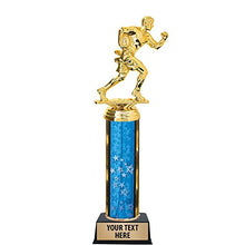 Load image into Gallery viewer, 11&quot; Flag Football Trophy Award - Male Football Trophies with Customized Text
