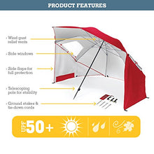 Load image into Gallery viewer, Sport-Brella Vented SPF 50+ Sun and Rain Canopy Umbrella for Beach and Sports Events (8-Foot, Blue)
