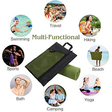 Load image into Gallery viewer, SUNLAND Microfiber Sports Travel Towel Fast Drying Camping Towel Ultra Compact and Super Absorbent Beach Towel Suitable for Gym Backpacking Workout Swimming Yoga Hiking
