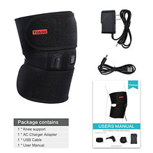 Load image into Gallery viewer, Heated Pad Heat Therapy Knee Wrap Brace Thermotherapy Heating Pad with Pocket for Cold Compress Knee

