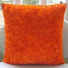 Load image into Gallery viewer, The HomeCentric Pillow Case Custom, Orange Accent Pillows, Modern Solid Pillowcases, Throw Pillow Covers 12x12 inch (30x30 cm), Art Silk Square Decorative Pillows Cover, Abstract Ribbon - Orange Peel
