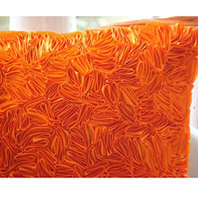 Load image into Gallery viewer, The HomeCentric Pillow Case Custom, Orange Accent Pillows, Modern Solid Pillowcases, Throw Pillow Covers 12x12 inch (30x30 cm), Art Silk Square Decorative Pillows Cover, Abstract Ribbon - Orange Peel
