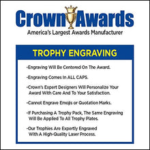 Load image into Gallery viewer, 11&quot; Flag Football Trophy Award - Male Football Trophies with Customized Text
