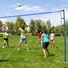Load image into Gallery viewer, Park &amp; Sun Sports Spiker Sport: Portable Outdoor Volleyball Net System, Blue, 32L x 3H feet
