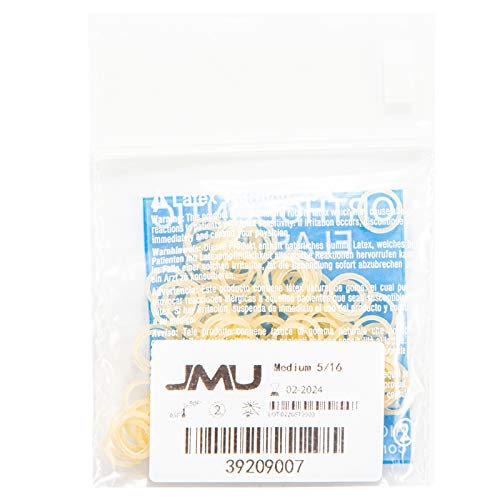 JMU Orthodontic Elastics 5/16 Inch Medium 4.5oz 500 pack Intraoral Elastic  Bands Latex Free Dental Rubber Bands Made in USA