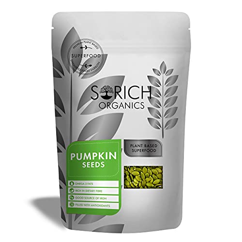 Sorich Organics Raw Healthy USDA Organic Pumpkin Seeds for Weight Management - 900 Gm - Rich in Protein | Diet Snacks | Helps In Boosting Immunity