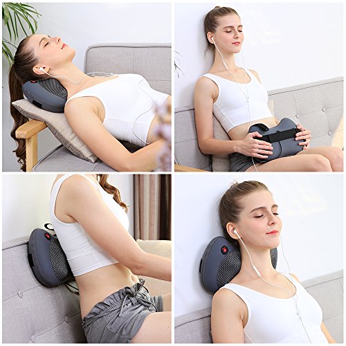 NURSAL Neck Shoulder Massager Pillow for pain relief, Shiatsu Deep Tis –  NineCentral - Europe